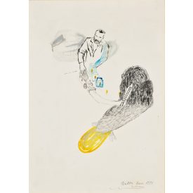 Bukta Imre: Önarckép kistraktorral (1991)