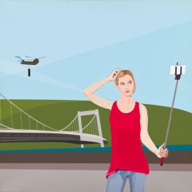   Weiler Péter: Az új szabadságszobor érkezése - páros kép