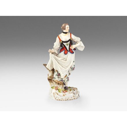 Meisseni kisplasztika - Női figura