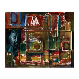 Gyémánt László: Kompozíció önarcképpel, 1984