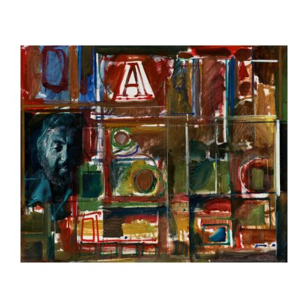 Gyémánt László: Kompozíció önarcképpel, 1984