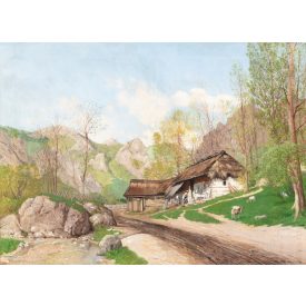 Hermann Reisz: Parasztház a hegyekben