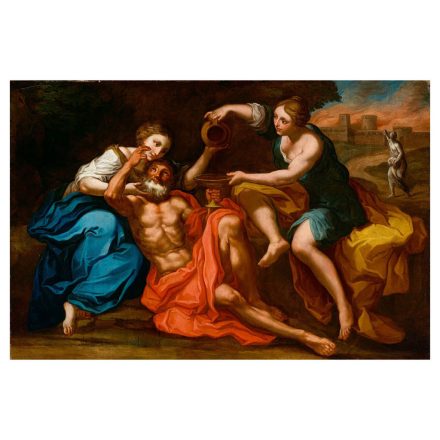 Domenico Zampieri után: Lót és lányai