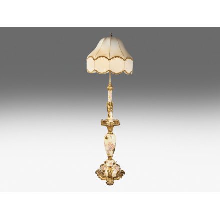 Zsolnay állólámpa, a Rokokó-sorozatból