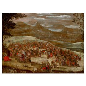   Flamand festő, XVII. század első fele: A golgotai kereszt felállítása - VÉDETT