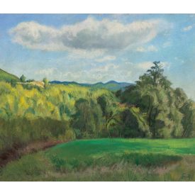 Ismeretlen festő: Dombos táj