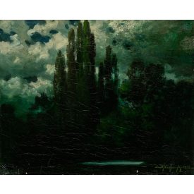 M. Krajna János: Esti táj 