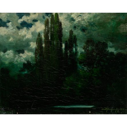 M. Krajna János: Esti táj 