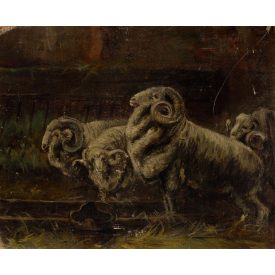 Ismeretlen XIX. sz-i festő: Birkák