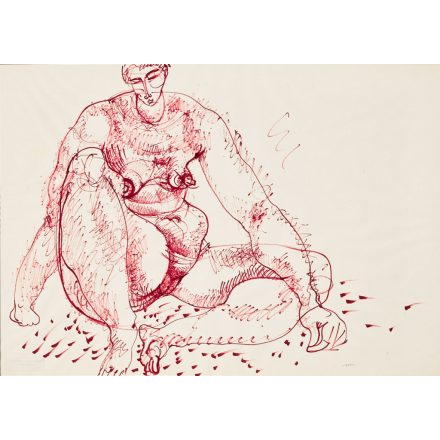 Hincz Gyula: Ülő női akt V.