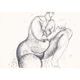 Hincz Gyula: Ülő női akt VIII. 