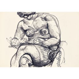 Hincz Gyula: Olvasó női akt II.