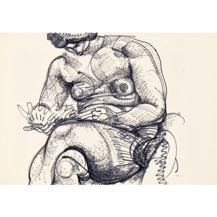 Hincz Gyula: Olvasó női akt II.