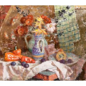 Kontuly Béla: Csendélet vázákkal