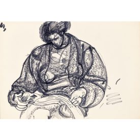 Hincz Gyula: Olvasó női akt III.