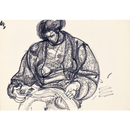 Hincz Gyula: Olvasó női akt III.