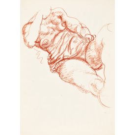 Hincz Gyula: Könyöklő női akt