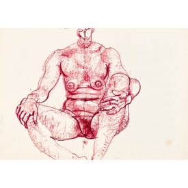 Hincz Gyula:  Ülő női akt X.