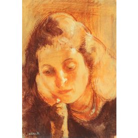 Istókovits Kálmán: Merengő nő arcképe