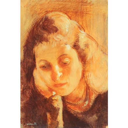 Istókovits Kálmán: Merengő nő arcképe