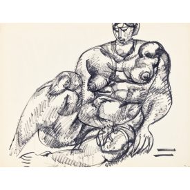 Hincz Gyula: Ülő női akt XI.