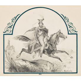 Lechner Károly: Josef Antuan Poniatowski lovon (1865)