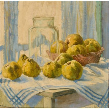 Vargha Károly: Csendélet birsalmákkal 