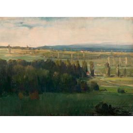 Horváth Béla: Tájkép fasorral