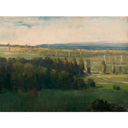 Horváth Béla: Tájkép fasorral