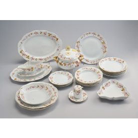 6 személyes 24 darabos antik porcelán étkészlet