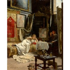 Spányik Kornél: Műteremben, 1894