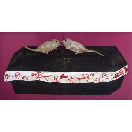 feLugossy László: Koporsó (virágos), 1986