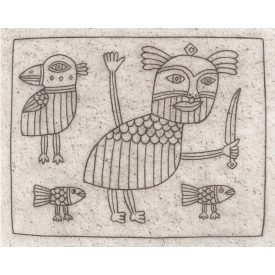 Oláh Mátyás: Kardos madár halakkal, 1992