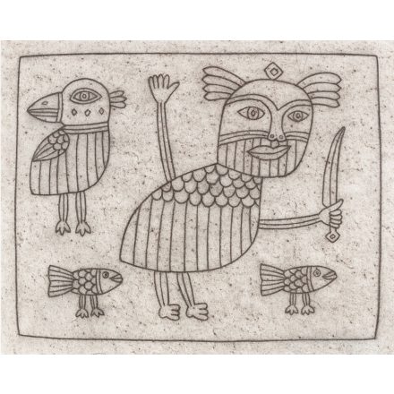 Oláh Mátyás: Kardos madár halakkal, 1992