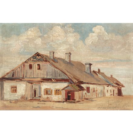 Ismeretlen XX. századi festő: Falusi ház