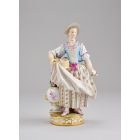 Kisplasztika - Virágárus lány