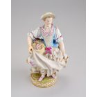 Kisplasztika - Virágárus lány