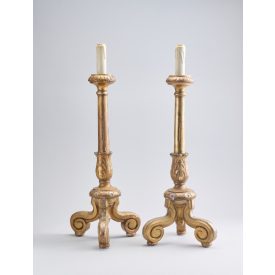 Nagyméretű templomi gyertyatartópár