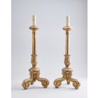 Nagyméretű templomi gyertyatartópár