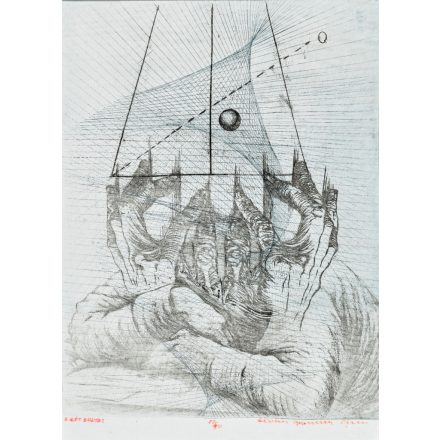 Rádóczy Gyarmathy Gábor: Grafikai mappa (15 darab akvarellel színezett rézkarc)