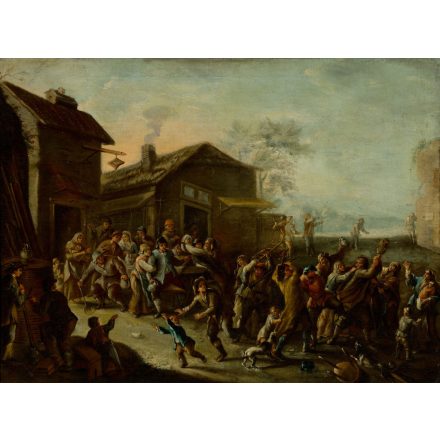 Flamand festö: Falusi jelenet