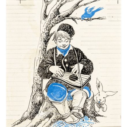 Róna Emy: Citerázó fiú nyúllal