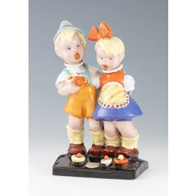 Kisplasztika – Éneklő gyerekpár