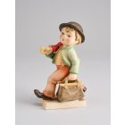 Kisplasztika - Fiú esernyővel