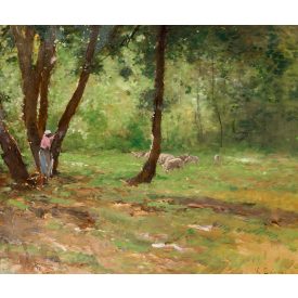 K. Spányi Béla: Erdőrészlet