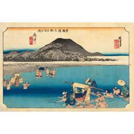 Utagawa Hiroshige: Folyópart 