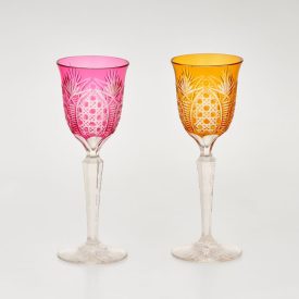 2 darab színes üvegpohár