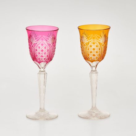 2 darab színes üvegpohár