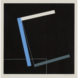 Konok Tamás: Fekete-kék-szürke kompozíció, 1991