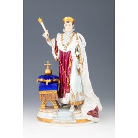 Porcelán figura - I. Napóleon megkoronázása